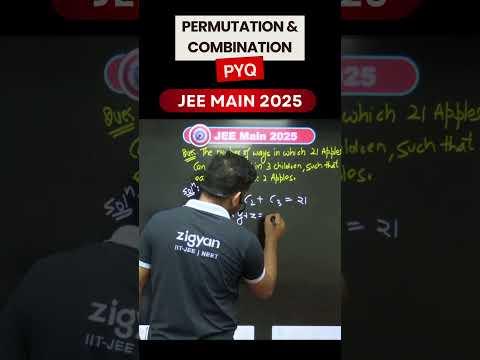 Permutation &amp; Combination PYQ JEE Main 2025 🔢 | Boost your score with Zigyan!  #JEEMain2026