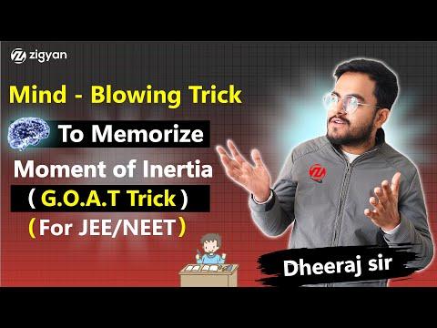 MOMENT OF INERTIA TRICK || G.O.A.T Trick || PHYSICS || JEE || NEET || CUET || ZIGYAN FARIDABAD