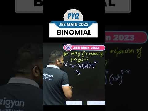 Binomial PYQ JEE Main 2023 🔢 | Score Fast with Smart Tricks! #ZigyanOfficial #jeemain2026