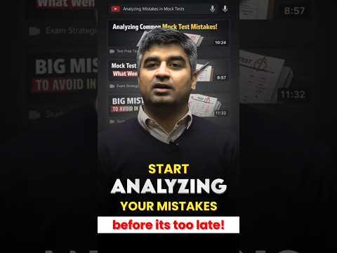 Start Analyzing Your Mistakes Before It’s Too Late! | JEE &amp; NEET Strategy #jeemain2026