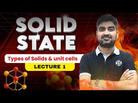 Solid States: Types of Solids &amp; Unit Cells #JEEMain2026 #JEEAdvanced #unitcell