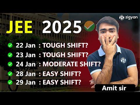 आपका Slot Easy होगा या Difficult ? 22 , 23, 24 ,29 Jan को Paper Tough आएगा ? JEE MAIN 2025