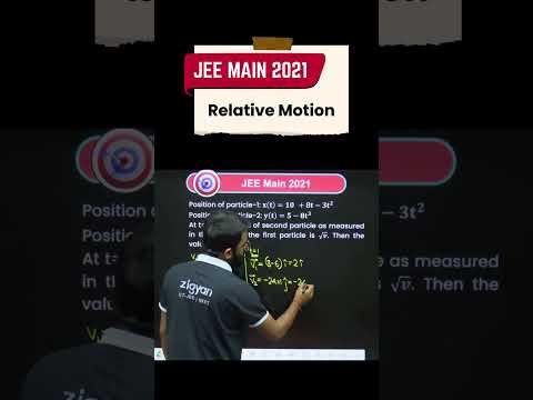 Relative Motion PYQ JEE Main 2021 🏃‍♂️| Master Velocity Concepts Fast! #ZigyanOfficial #jeemain2026