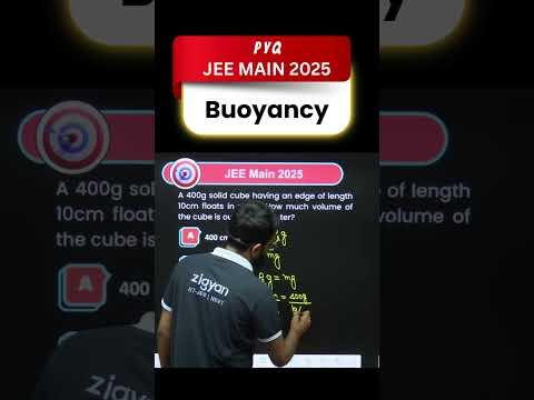 Buoyancy PYQ JEE Main 2025 🌊 | Score Easy Physics Marks! #ZigyanOfficial #jeemain2026