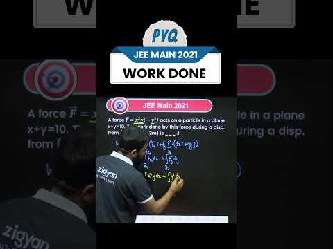 Work Done PYQ JEE Main 2021 🔨 | Master Mechanics Fast! #ZigyanOfficial #jeemain2026