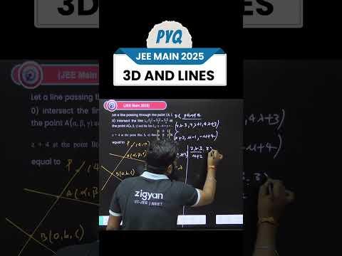 3D &amp; Lines PYQ JEE Main 2025 📐 | Master Geometry Fast! #ZigyanOfficial #jeemain2026